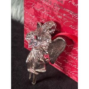 Hallmark 1998 Angelic Flight Christmas Ornament Silver Plated Anniversary Editio
